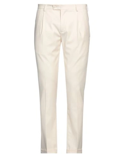 Grey Daniele Alessandrini Man Pants Ivory Size 34 Polyester, Viscose, Elastane In White