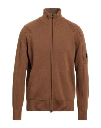 C.p. Company C. P. Company Man Cardigan Camel Size 36 Wool, Polyamide In Beige