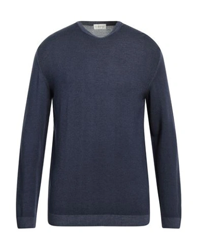 Filoverso Man Sweater Navy Blue Size M Merino Wool