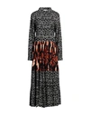 Connor & Blake Woman Maxi Dress Black Size M Viscose In Black
