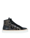 Hogan Rebel Woman Sneakers Black Size 6.5 Soft Leather In Black