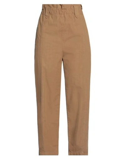 Kate By Laltramoda Woman Pants Camel Size 6 Cotton In Beige