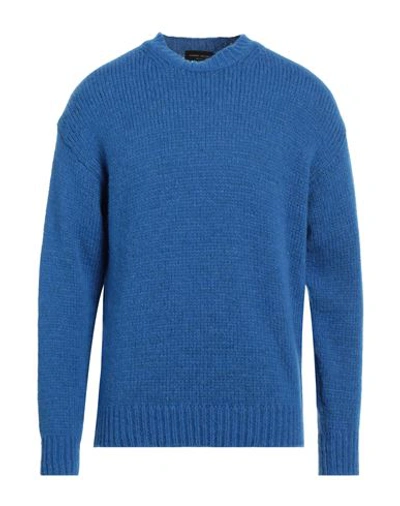 ROBERTO COLLINA ROBERTO COLLINA MAN SWEATER BLUE SIZE 42 BABY ALPACA WOOL, NYLON, WOOL