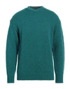 Roberto Collina Man Sweater Deep Jade Size 40 Baby Alpaca Wool, Nylon, Wool In Green