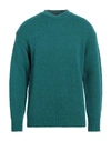 Roberto Collina Man Sweater Deep Teal Size 40 Baby Alpaca Wool, Nylon, Wool In Green