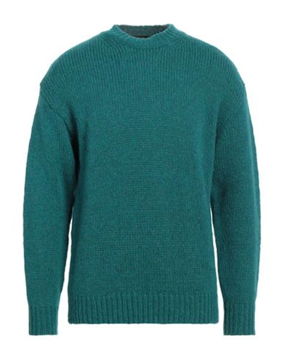 Roberto Collina Man Sweater Deep Jade Size 38 Baby Alpaca Wool, Nylon, Wool In Green