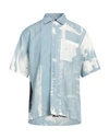 Oamc Man Shirt Sky Blue Size Xl Viscose