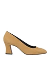 Vicenza ) Woman Pumps Sand Size 8 Soft Leather In Beige