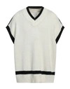 Noumeno Concept Man Sweater Ivory Size Xl Acrylic, Alpaca Wool, Wool, Viscose In White