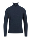 Stile Latino Man Turtleneck Navy Size 42 Virgin Wool, Wool In Navy Blue