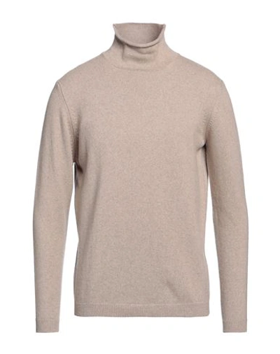 Stile Latino Man Turtleneck Sand Size 42 Virgin Wool, Wool In Beige