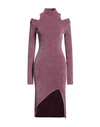 Just Cavalli Woman Midi Dress Mauve Size S Viscose, Cotton In Purple