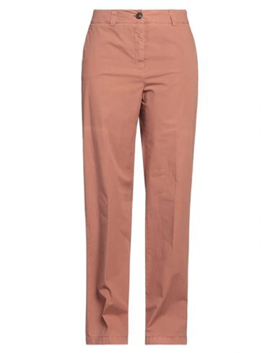 Cappellini By Peserico Woman Pants Salmon Pink Size 6 Cotton, Elastane