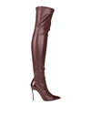 CASADEI CASADEI WOMAN BOOT BURGUNDY SIZE 7 SOFT LEATHER