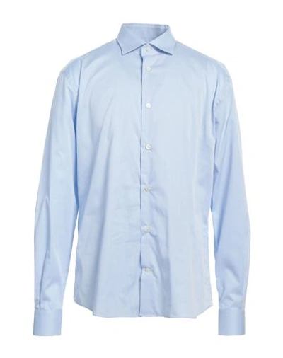 Mastricamiciai Man Shirt Sky Blue Size 17 Cotton