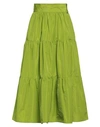 Liu •jo Woman Midi Skirt Green Size 4 Polyester