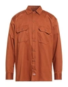 Dickies Man Shirt Rust Size S Polyester, Cotton In Red