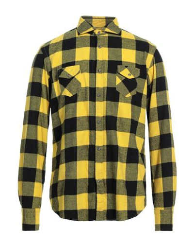 Altemflower Man Shirt Yellow Size 16 Cotton