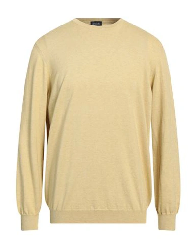 Drumohr Man Sweater Light Yellow Size 44 Cotton