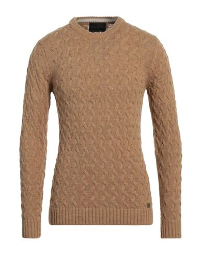 Bl.11  Block Eleven Bl.11 Block Eleven Man Sweater Camel Size Xl Acrylic, Wool, Viscose, Alpaca Wool In Beige