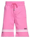 Gcds Man Shorts & Bermuda Shorts Magenta Size L Cotton