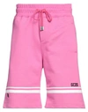 Gcds Man Shorts & Bermuda Shorts Magenta Size L Cotton In Magenta