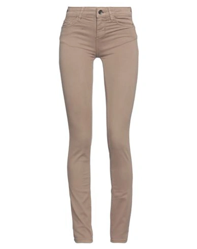 Liu •jo Woman Pants Khaki Size 24 Cotton, Polyester, Elastane In Beige