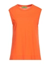 Drumohr Woman T-shirt Orange Size L Cotton