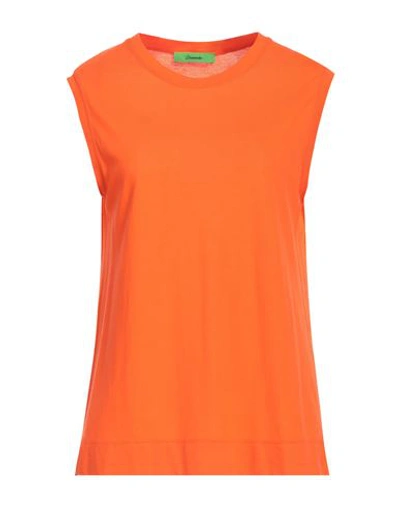 Drumohr Woman T-shirt Orange Size L Cotton In Orange