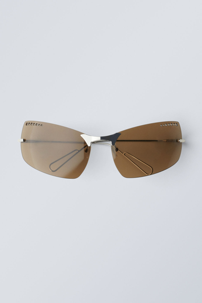 Weekday Mile Sunglasses In Brown