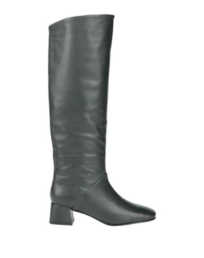 Bibi Lou Woman Knee Boots Dark Green Size 11 Soft Leather