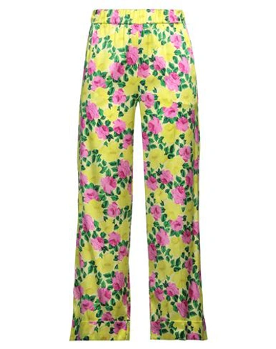 P.a.r.o.s.h P. A.r. O.s. H. Woman Pants Yellow Size L Silk, Elastane