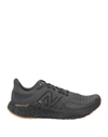 NEW BALANCE NEW BALANCE MAN SNEAKERS LEAD SIZE 9 TEXTILE FIBERS, VEGETABLE-TANNED LEATHER