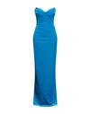 Chiara Boni La Petite Robe Woman Maxi Dress Azure Size 4 Polyester, Polyamide, Elastane In Blue