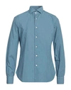 Barba Napoli Man Shirt Light Blue Size 17 Cotton