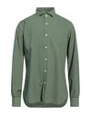 Barba Napoli Man Shirt Green Size 17 Cotton