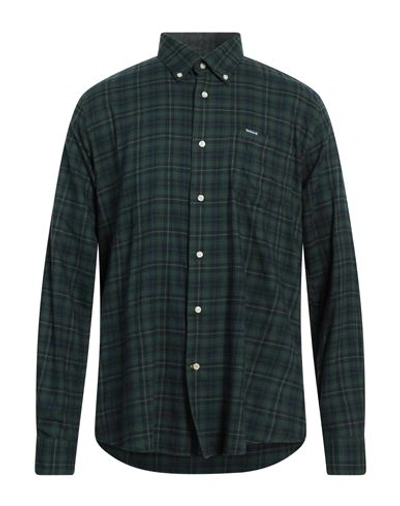 Barbour Man Shirt Dark Green Size Xs Cotton, Lyocell