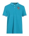 Shockly Man Polo Shirt Azure Size S Cotton, Elastane In Blue