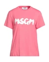 Msgm Woman T-shirt Pink Size L Cotton