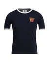 Double A By Wood Wood Woman T-shirt Midnight Blue Size Xl Cotton In Blue