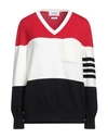 THOM BROWNE THOM BROWNE WOMAN SWEATER RED SIZE 8 COTTON