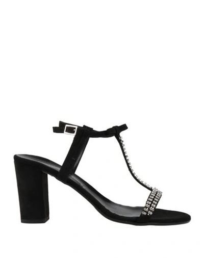 Cinzia Soft Woman Sandals Black Size 11 Textile Fibers