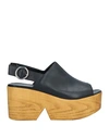 CULT CULT WOMAN MULES & CLOGS BLACK SIZE 8 SOFT LEATHER