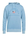 Gant Man Sweatshirt Sky Blue Size M Cotton