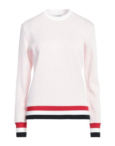 Thom Browne Woman Sweater Pink Size 8 Cotton, Elastane