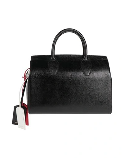 Thom Browne Woman Handbag Black Size - Calfskin In Navy Blue