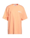 Msgm Woman T-shirt Salmon Pink Size L Cotton In Pink