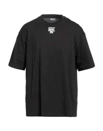 Diesel Man T-shirt Black Size Xl Cotton