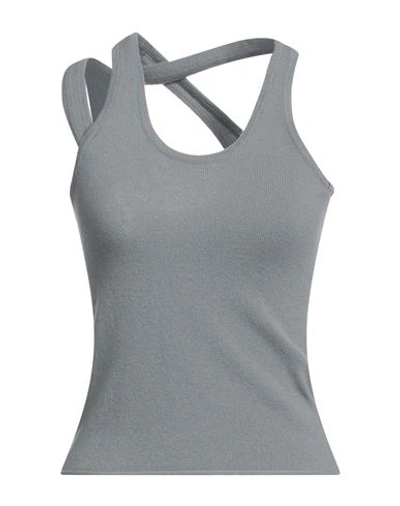 Extreme Cashmere Woman Top Grey Size Onesize Cashmere, Nylon, Elastane