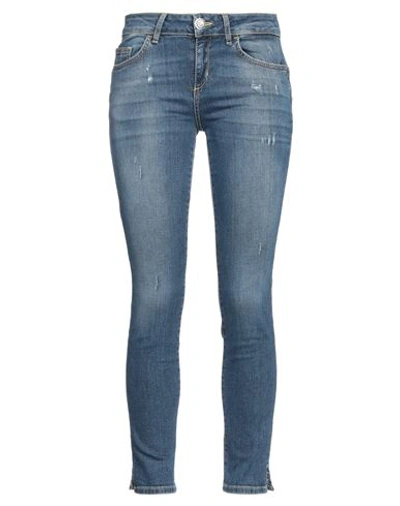 Liu •jo Woman Jeans Blue Size 25w-28l Cotton, Elastane